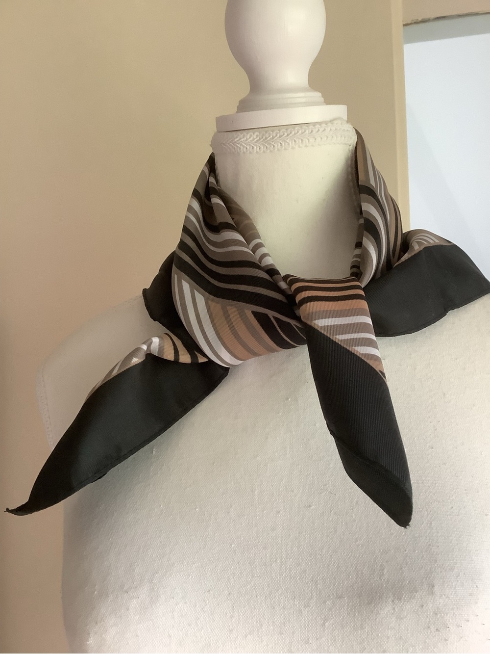 Andante Geometric Print Square Neck Scarf Made in Italy